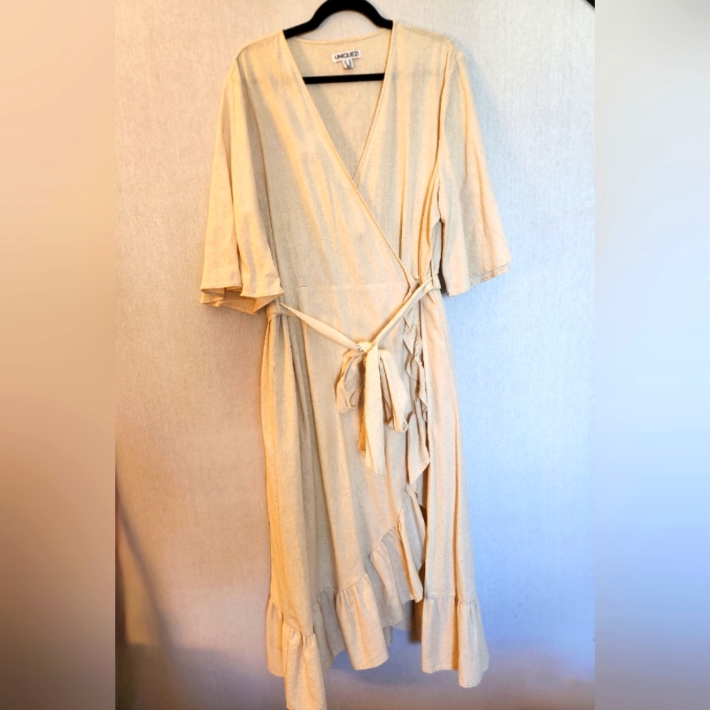 Ruffle wrap dress